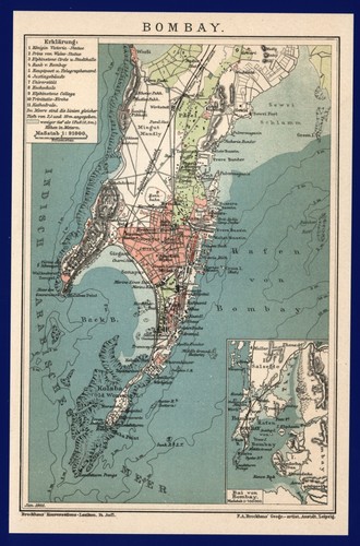 Stadtplan anno 1901 bombay - stadtplan,