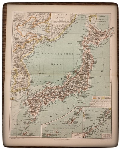 Antike landkarte japan - japan, korea