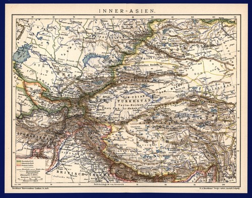 Landkarte anno 1901 tibet - landkarte,