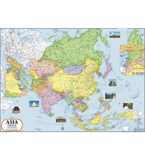 Politische karte asien - politische,