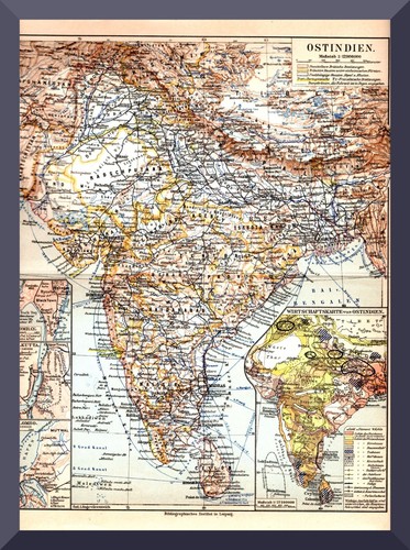 Indien historische landkarte - +historische,