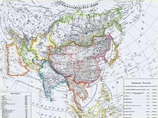 Landkarte ASIEN Indien China