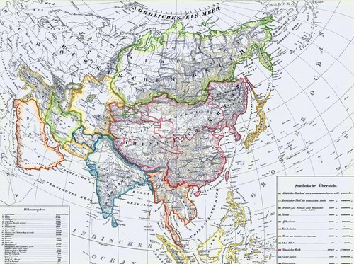 Landkarte asien indien - indien, china
