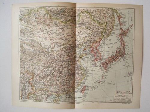 Antike landkarte china und - landkarte, "china